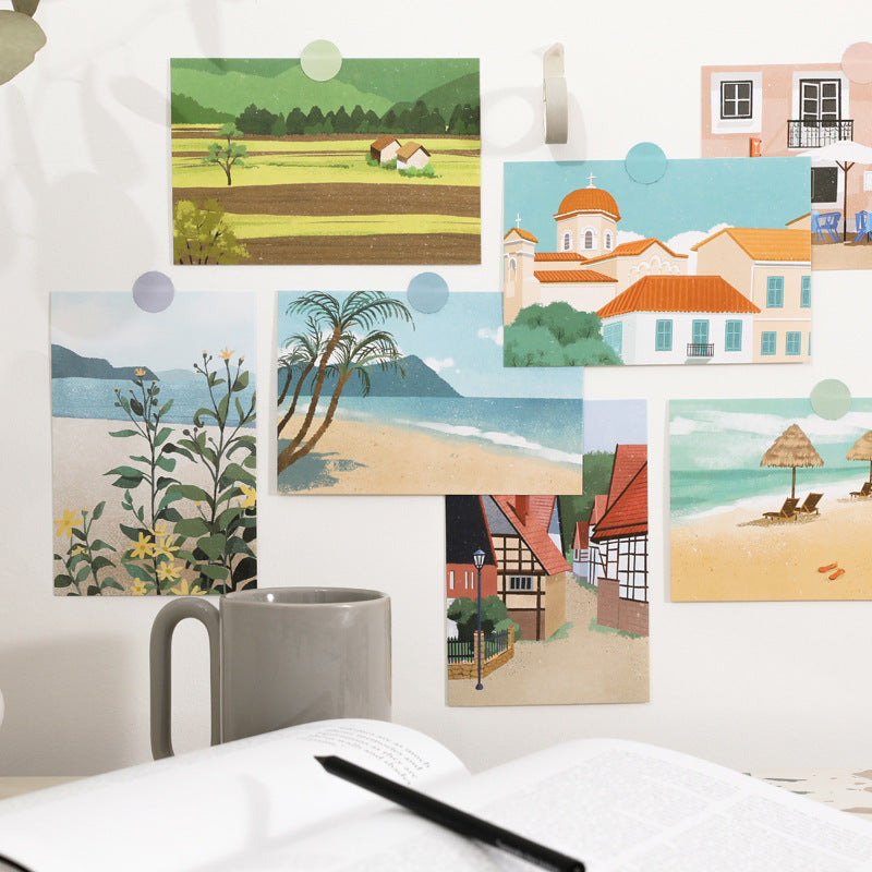 15 Travel Diaries Wall Decor Cards