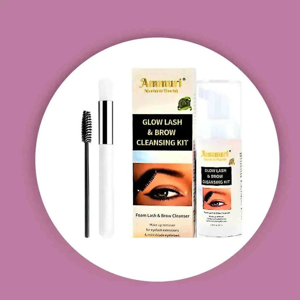 Ammuri Lash & Brow Cleansing Kit: Eyelash Extension Shampoo Kit-2